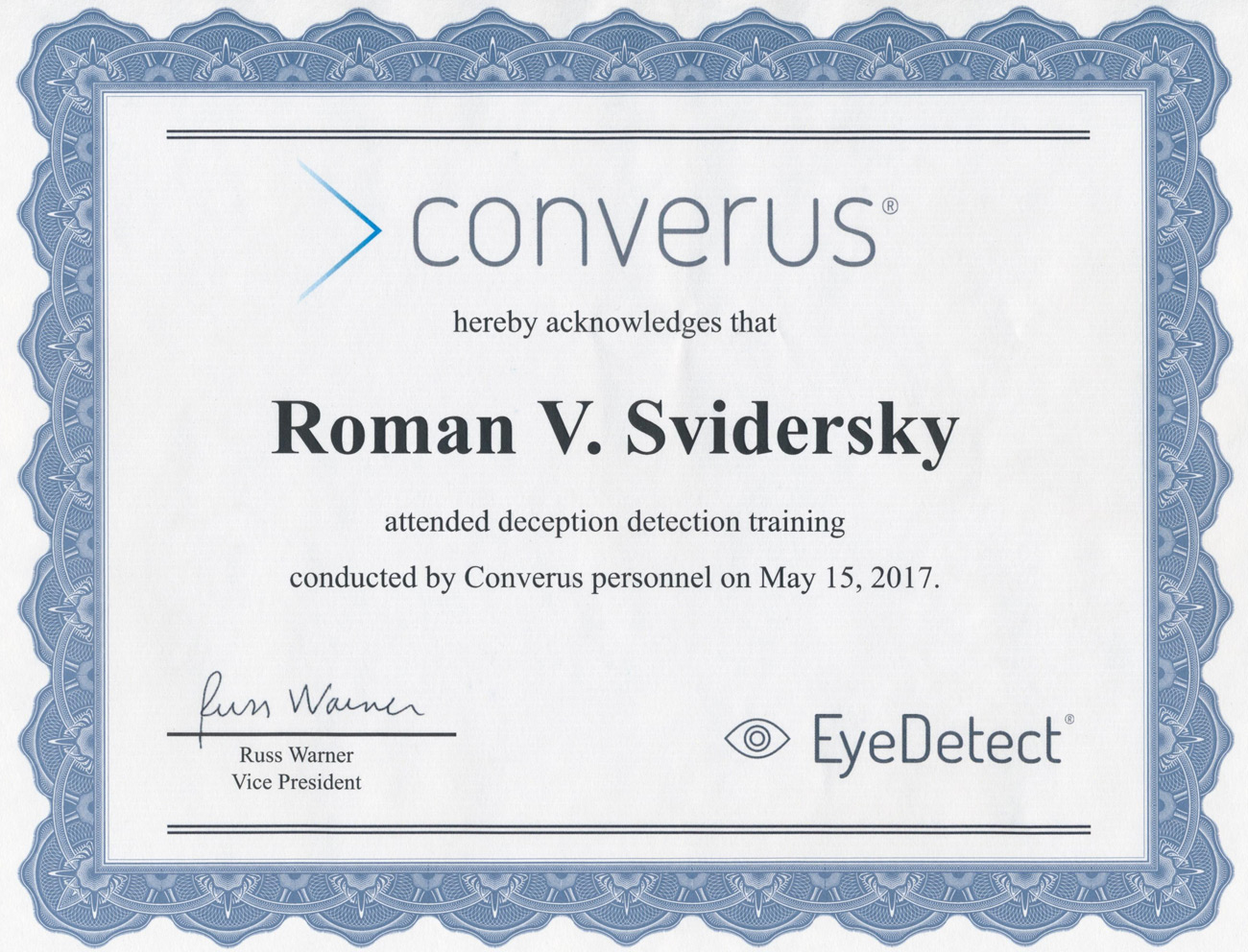 converus 2017 EyeDetect osjgroup